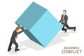 3D Isometric Flat Vector Conceptual Illustration of Conflict of Interest.