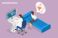 3D Isometric Flat Vector Conceptual Illustration of Endometriosis