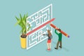 3D Isometric Flat Vector Conceptual Illustration of Fast Solution