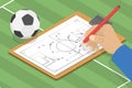 3D Isometric Flat Vector Conceptual Illustration of Football Game Tactics