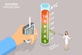 3D Isometric Flat Vector Conceptual Illustration of Glycated Hemoglobin