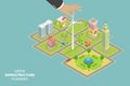 3D Isometric Flat Vector Conceptual Illustration of Green Infrastructure