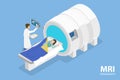 3D Isometric Flat Vector Conceptual Illustration of MRI Tomography