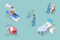 3D Isometric Flat Vector Conceptual Illustration of Oncology