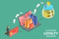 3D Isometric Flat Vector Conceptual Illustration of Online Cashback.