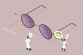 3D Isometric Flat Vector Conceptual Illustration of Polarised Lenses Royalty Free Stock Photo