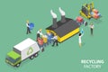 3D Isometric Flat Vector Conceptual Illustration of Recycling Factory Royalty Free Stock Photo