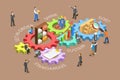 3D Isometric Flat Vector Conceptual Illustration of 5S Approach