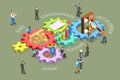 3D Isometric Flat Vector Conceptual Illustration of 5S Methodology Management