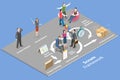 3D Isometric Flat Vector Conceptual Illustration of Scrum Framework Royalty Free Stock Photo