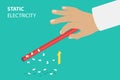 3D Isometric Flat Vector Conceptual Illustration of Static Electricity