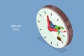 3D Isometric Flat Vector Conceptual Illustration of Wasted Time