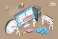 3D Isometric Flat Vector Conceptual Illustration of Website Speed Optimization