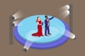 3D Isometric Flat Vector Icon of Event Hosts Royalty Free Stock Photo