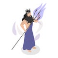 3D Isometric Flat Vector Illustration of Ancient Mythology Heroes. Item 3 Royalty Free Stock Photo
