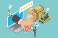 3D Isometric Flat Vector Illustration of Certified Supplier Royalty Free Stock Photo