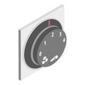 3D Isometric Flat Vector Illustration of Climate Control Handle. Item 1 Royalty Free Stock Photo