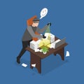 3D Isometric Flat Vector Illustration of Commercial Espionage