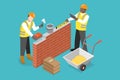 3D Isometric Flat Vector Illustration of Constraction