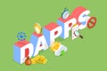 3D Isometric Flat Vector Illustration of DAPPS