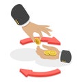3D Isometric Flat Vector Illustration of DeFi Decentralized Finance. Item 2
