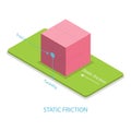 3D Isometric Flat Vector Illustration of Friction. Item 1