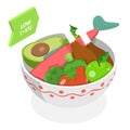 3D Isometric Flat Vector Illustration of Glycemic Index. Item 1