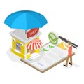 3D Isometric Flat Vector Illustration of Insurance Policy Services. Item 1 Royalty Free Stock Photo