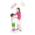 3D Isometric Flat Vector Illustration of Parenting Styles. Item 4 Royalty Free Stock Photo