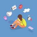 3D Isometric Flat Vector Illustration of PMS