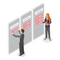 3D Isometric Flat Vector Illustration of Project Management. Item 1 Royalty Free Stock Photo