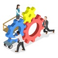 3D Isometric Flat Vector Illustration of Project Management. Item 2 Royalty Free Stock Photo