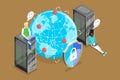 3D Isometric Flat Vector Illustration of Proxy Server