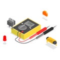 3D Isometric Flat Vector Illustration of Repair Of Electronic Equipment. Item 2 Royalty Free Stock Photo