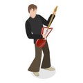 3D Isometric Flat Vector Illustration of Rock Music Band. Item 2