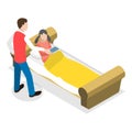 3D Isometric Flat Vector Illustration of Sleep Hygiene. Item 3