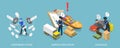 3D Isometric Flat Vector Illustration of Smuggling