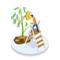 3D Isometric Flat Vector Illustration of Startup Funding. Item 3