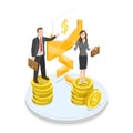 3D Isometric Flat Vector Illustration of Startup Funding. Item 2