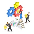 3D Isometric Flat Vector Illustration of Teamwork And Collaboration. Item 2 Royalty Free Stock Photo