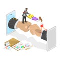 3D Isometric Flat Vector Illustration of Teamwork And Collaboration. Item 3 Royalty Free Stock Photo