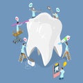 3D Isometric Flat Vector Illustration of Teeth Dentistry Royalty Free Stock Photo