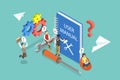 3D Isometric Flat Vector Illustration of User Manual
