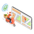 3D Isometric Flat Vector Illustration of Veggie Delivery. Item 2 Royalty Free Stock Photo