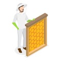 3D Isometric Flat Vector Set of Beekeeping. Item 6 Royalty Free Stock Photo