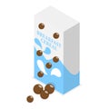 3D Isometric Flat Vector Set of Breakfast Cereals. Item 1 Royalty Free Stock Photo