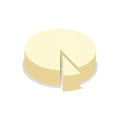3D Isometric Flat Vector Set of Cheese Set. Item 5 Royalty Free Stock Photo