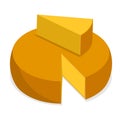 3D Isometric Flat Vector Set of Cheese Set. Item 1 Royalty Free Stock Photo