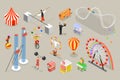 3D Isometric Flat Vector Set of Circus Attributes Royalty Free Stock Photo