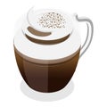 3D Isometric Flat Vector Set of Coffee Beverages. Item 12 Royalty Free Stock Photo